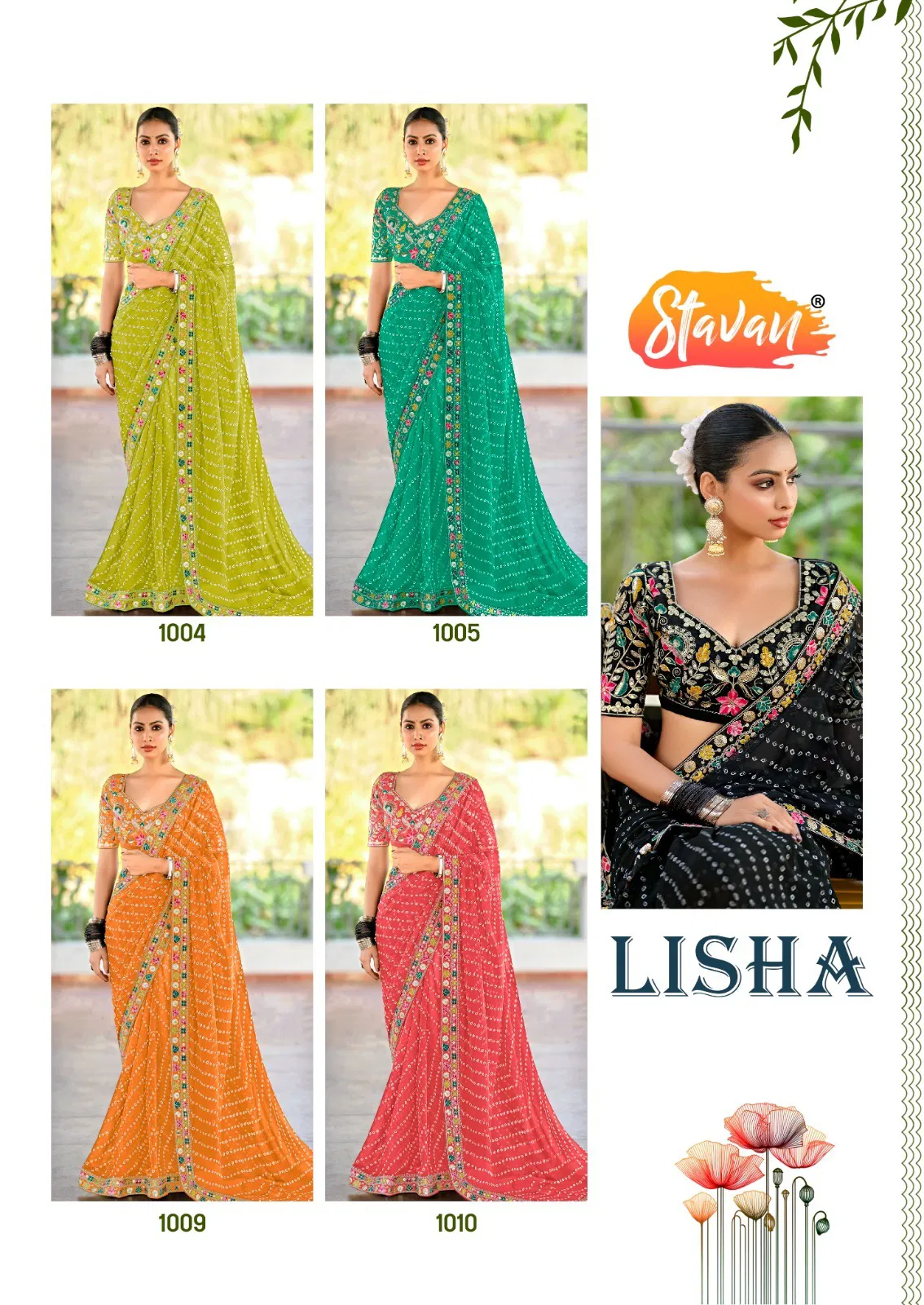 Lisha By Stavan Heavy Georgette Designer Wear Saree Suppliers In India